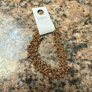LOFT Gold Textured Women's Bracelet